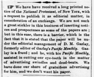 D.M. Gazlay Accused of Advertising Fraud