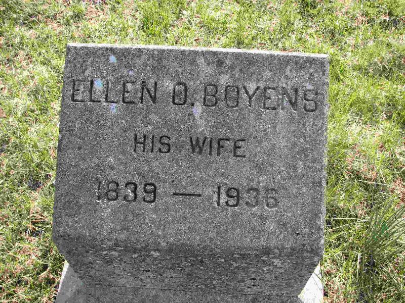 Gravestone of Ellen O. Boyens